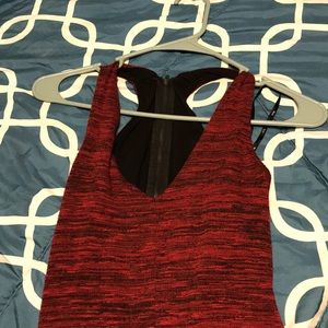 Dark red and black, chic maxi dress